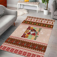 Howdy Christmas Area Rug Cowboy Santa Western Xmas - Wonder Print Shop