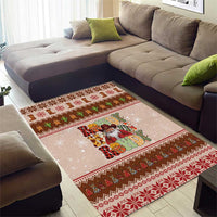 Howdy Christmas Area Rug Cowboy Santa Western Xmas - Wonder Print Shop