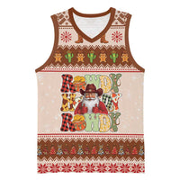 Howdy Christmas Basketball Jersey Cowboy Santa Western Xmas - Wonder Print Shop