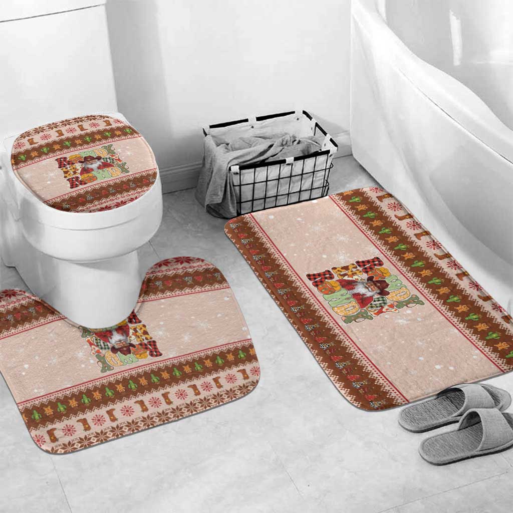 Howdy Christmas Bathroom Set Cowboy Santa Western Xmas - Wonder Print Shop