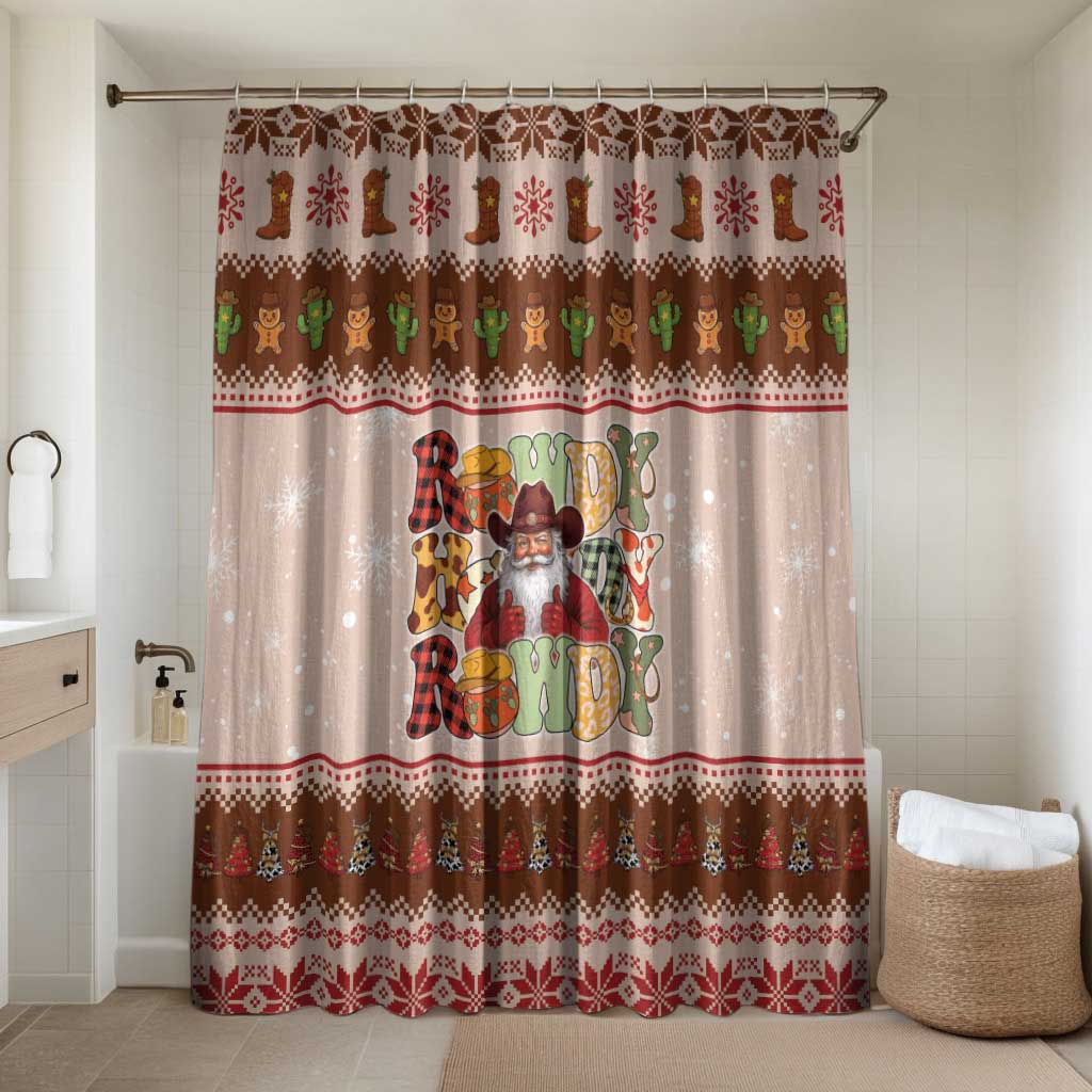 Howdy Christmas Bathroom Set Cowboy Santa Western Xmas - Wonder Print Shop
