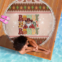 Howdy Christmas Beach Blanket Cowboy Santa Western Xmas - Wonder Print Shop