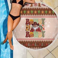 Howdy Christmas Beach Blanket Cowboy Santa Western Xmas - Wonder Print Shop