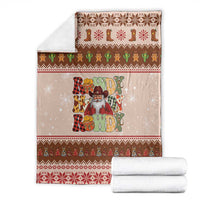 Howdy Christmas Blanket Cowboy Santa Western Xmas - Wonder Print Shop