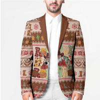 Howdy Christmas Blazer Cowboy Santa Western Xmas - Wonder Print Shop