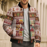 Howdy Christmas Bomber Puffer Jacket Cowboy Santa Western Xmas - Wonder Print Shop