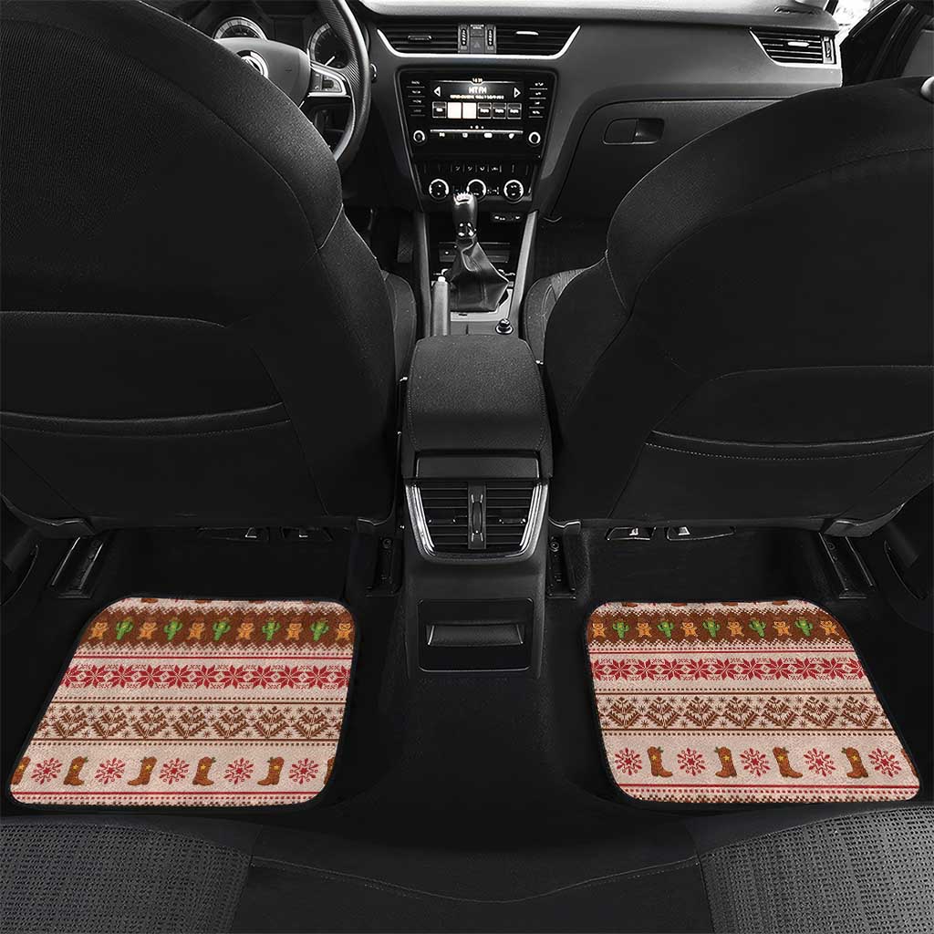 Howdy Christmas Car Mats Cowboy Santa Western Xmas - Wonder Print Shop