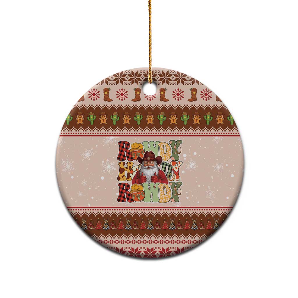 Howdy Christmas Ceramic Ornament Cowboy Santa Western Xmas - Wonder Print Shop