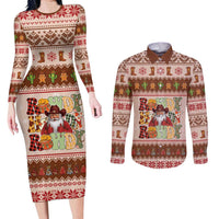 Howdy Christmas Couples Matching Long Sleeve Bodycon Dress and Long Sleeve Button Shirt Cowboy Santa Western Xmas - Wonder Print Shop