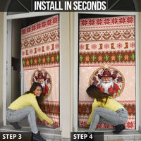 Howdy Christmas Door Cover Cowboy Santa Western Xmas - Wonder Print Shop