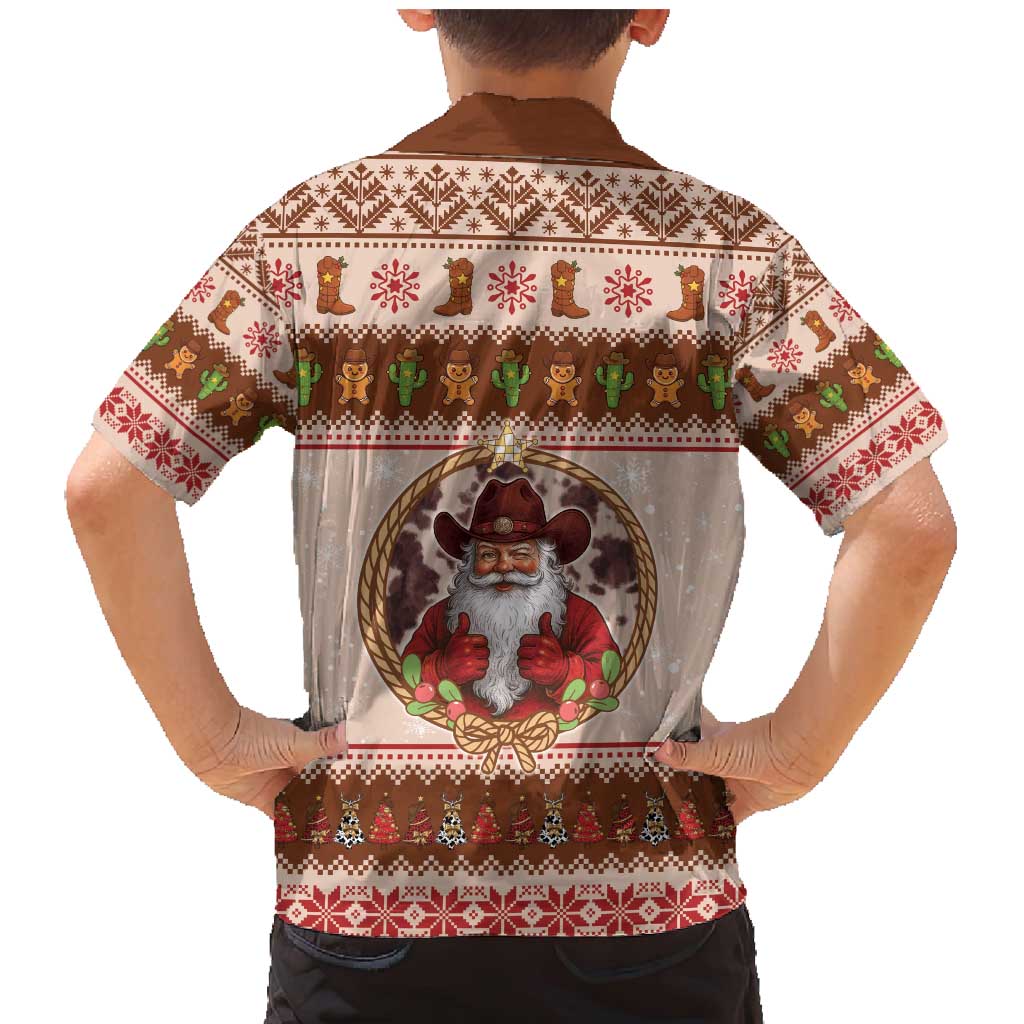 Howdy Christmas Family Matching Mermaid Dress and Hawaiian Shirt Cowboy Santa Western Xmas - Wonder Print Shop