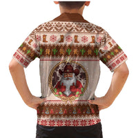 Howdy Christmas Family Matching Mermaid Dress and Hawaiian Shirt Cowboy Santa Western Xmas - Wonder Print Shop