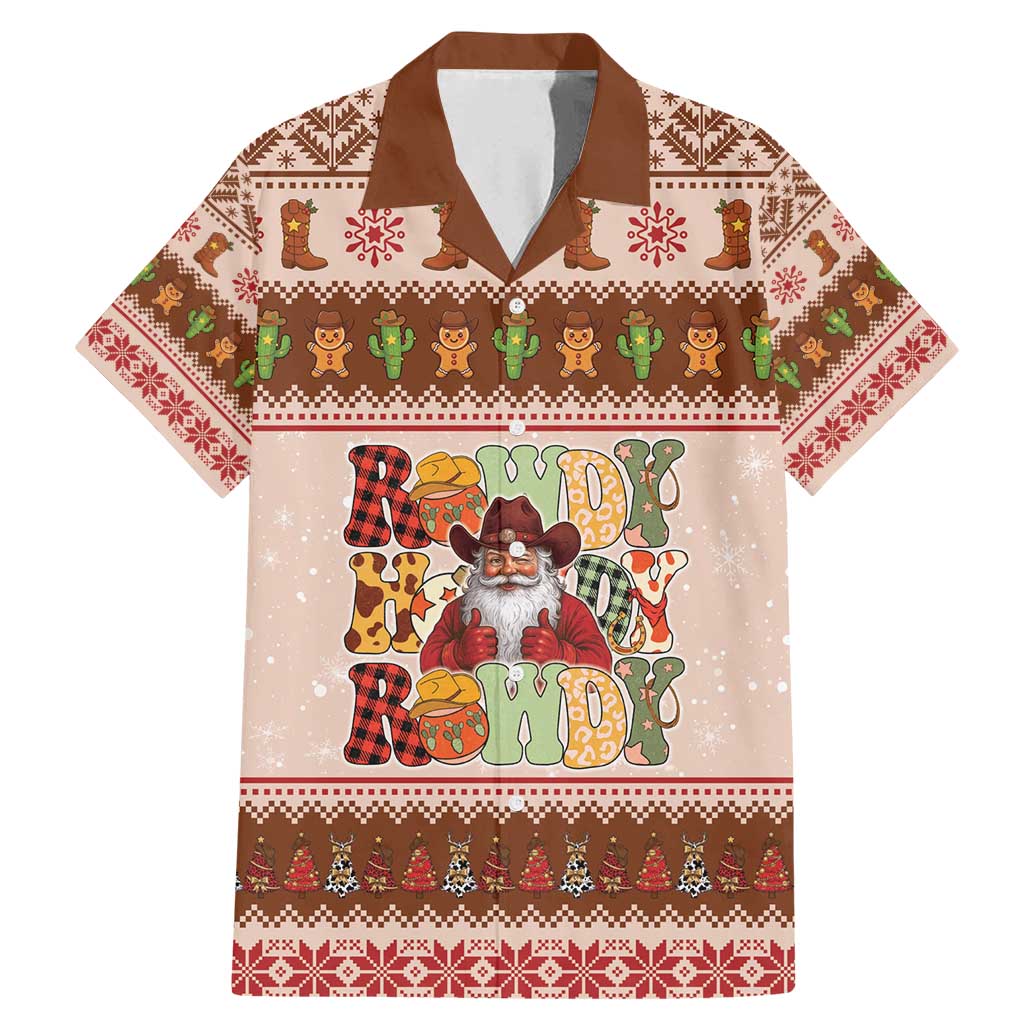 Howdy Christmas Family Matching Mermaid Dress and Hawaiian Shirt Cowboy Santa Western Xmas - Wonder Print Shop