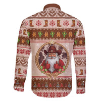 Howdy Christmas Family Matching Off The Shoulder Long Sleeve Dress and Hawaiian Shirt Cowboy Santa Western Xmas - Wonder Print Shop