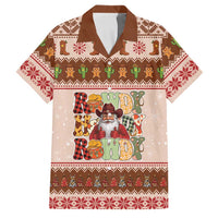 Howdy Christmas Family Matching Off Shoulder Maxi Dress and Hawaiian Shirt Cowboy Santa Western Xmas - Wonder Print Shop