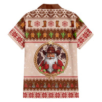 Howdy Christmas Family Matching Off Shoulder Maxi Dress and Hawaiian Shirt Cowboy Santa Western Xmas - Wonder Print Shop