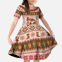 Howdy Christmas Family Matching Off Shoulder Short Dress and Hawaiian Shirt Cowboy Santa Western Xmas - Wonder Print Shop