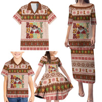 Howdy Christmas Family Matching Puletasi and Hawaiian Shirt Cowboy Santa Western Xmas - Wonder Print Shop