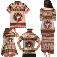 Howdy Christmas Family Matching Puletasi and Hawaiian Shirt Cowboy Santa Western Xmas - Wonder Print Shop