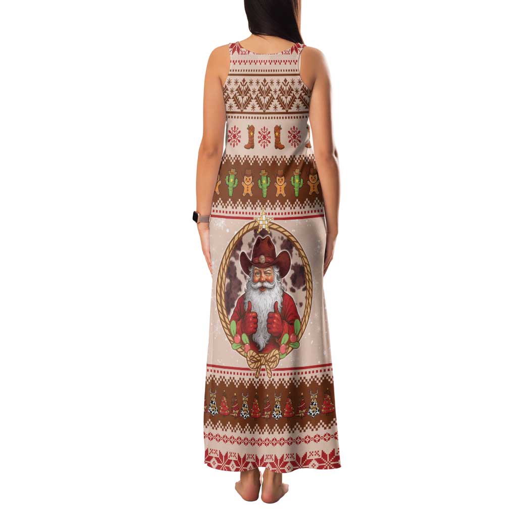Howdy Christmas Family Matching Tank Maxi Dress and Hawaiian Shirt Cowboy Santa Western Xmas - Wonder Print Shop