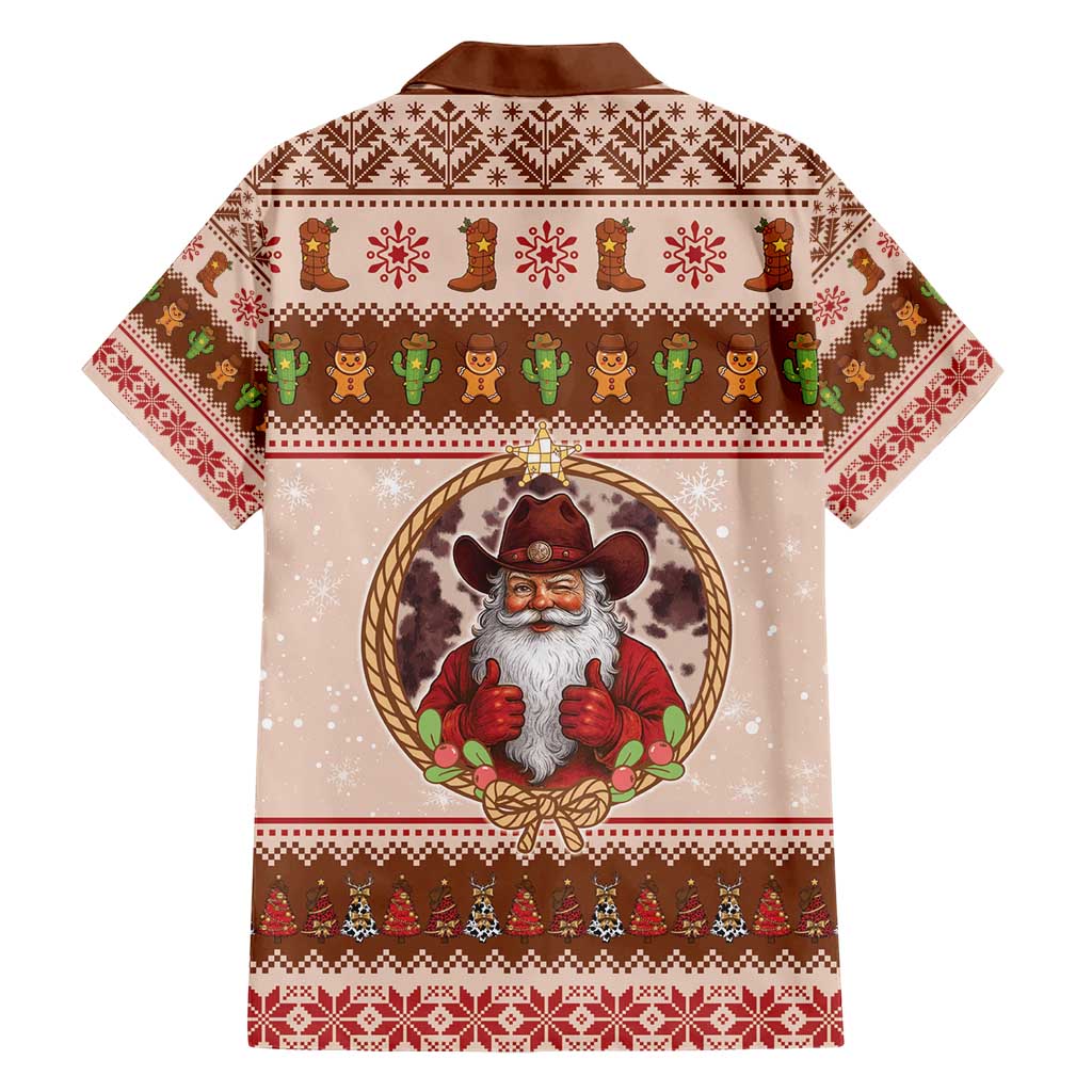 Howdy Christmas Hawaiian Shirt Cowboy Santa Western Xmas - Wonder Print Shop