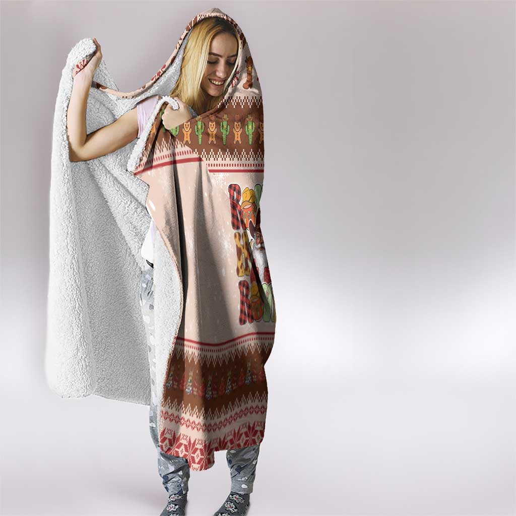 Howdy Christmas Hooded Blanket Cowboy Santa Western Xmas - Wonder Print Shop