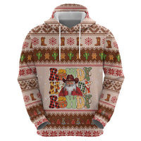 Howdy Christmas Hoodie Cowboy Santa Western Xmas - Wonder Print Shop