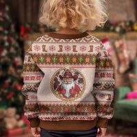 Howdy Christmas Kid Ugly Christmas Sweater Cowboy Santa Western Xmas - Wonder Print Shop