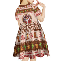 Howdy Christmas Kid Short Sleeve Dress Cowboy Santa Western Xmas - Wonder Print Shop