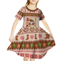 Howdy Christmas Kid Short Sleeve Dress Cowboy Santa Western Xmas - Wonder Print Shop