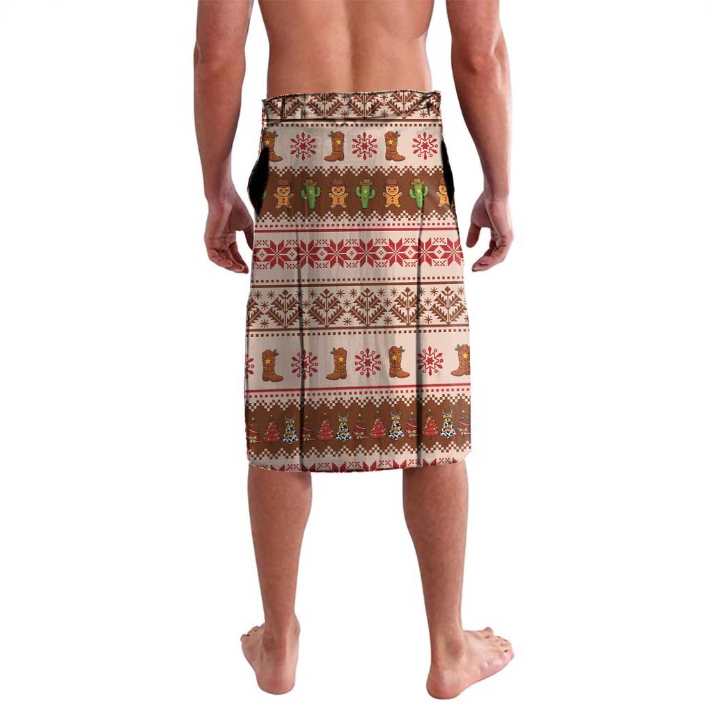 Howdy Christmas Lavalava Cowboy Santa Western Xmas - Wonder Print Shop