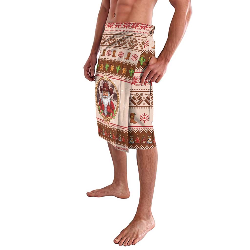 Howdy Christmas Lavalava Cowboy Santa Western Xmas - Wonder Print Shop