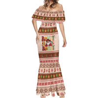 Howdy Christmas Mermaid Dress Cowboy Santa Western Xmas - Wonder Print Shop