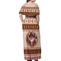 Howdy Christmas Off Shoulder Maxi Dress Cowboy Santa Western Xmas - Wonder Print Shop