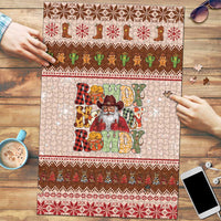 Howdy Christmas Puzzle Cowboy Santa Western Xmas - Wonder Print Shop
