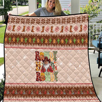 Howdy Christmas Quilt Cowboy Santa Western Xmas - Wonder Print Shop