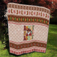 Howdy Christmas Quilt Cowboy Santa Western Xmas - Wonder Print Shop