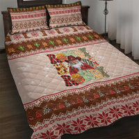 Howdy Christmas Quilt Bed Set Cowboy Santa Western Xmas - Wonder Print Shop