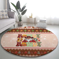 Howdy Christmas Round Carpet Cowboy Santa Western Xmas - Wonder Print Shop