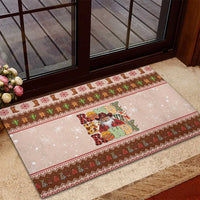 Howdy Christmas Rubber Doormat Cowboy Santa Western Xmas - Wonder Print Shop