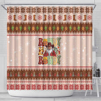 Howdy Christmas Shower Curtain Cowboy Santa Western Xmas - Wonder Print Shop