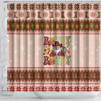Howdy Christmas Shower Curtain Cowboy Santa Western Xmas - Wonder Print Shop