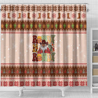 Howdy Christmas Shower Curtain Cowboy Santa Western Xmas - Wonder Print Shop