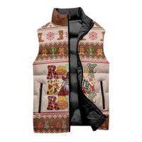 Howdy Christmas Sleeveless Puffer Jacket Cowboy Santa Western Xmas - Wonder Print Shop