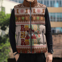 Howdy Christmas Sleeveless Puffer Jacket Cowboy Santa Western Xmas - Wonder Print Shop