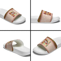 Howdy Christmas Slide Sandals Cowboy Santa Western Xmas - Wonder Print Shop