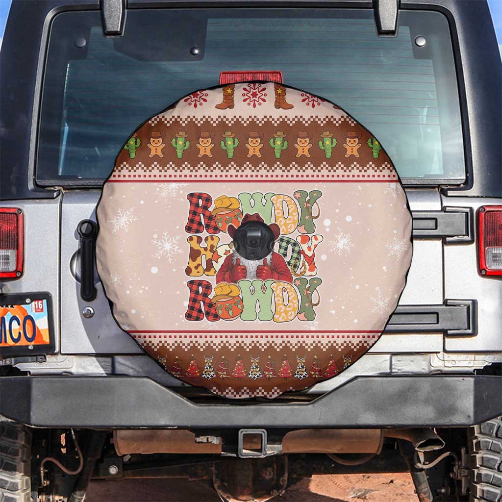 Howdy Christmas Spare Tire Cover Cowboy Santa Western Xmas - Wonder Print Shop