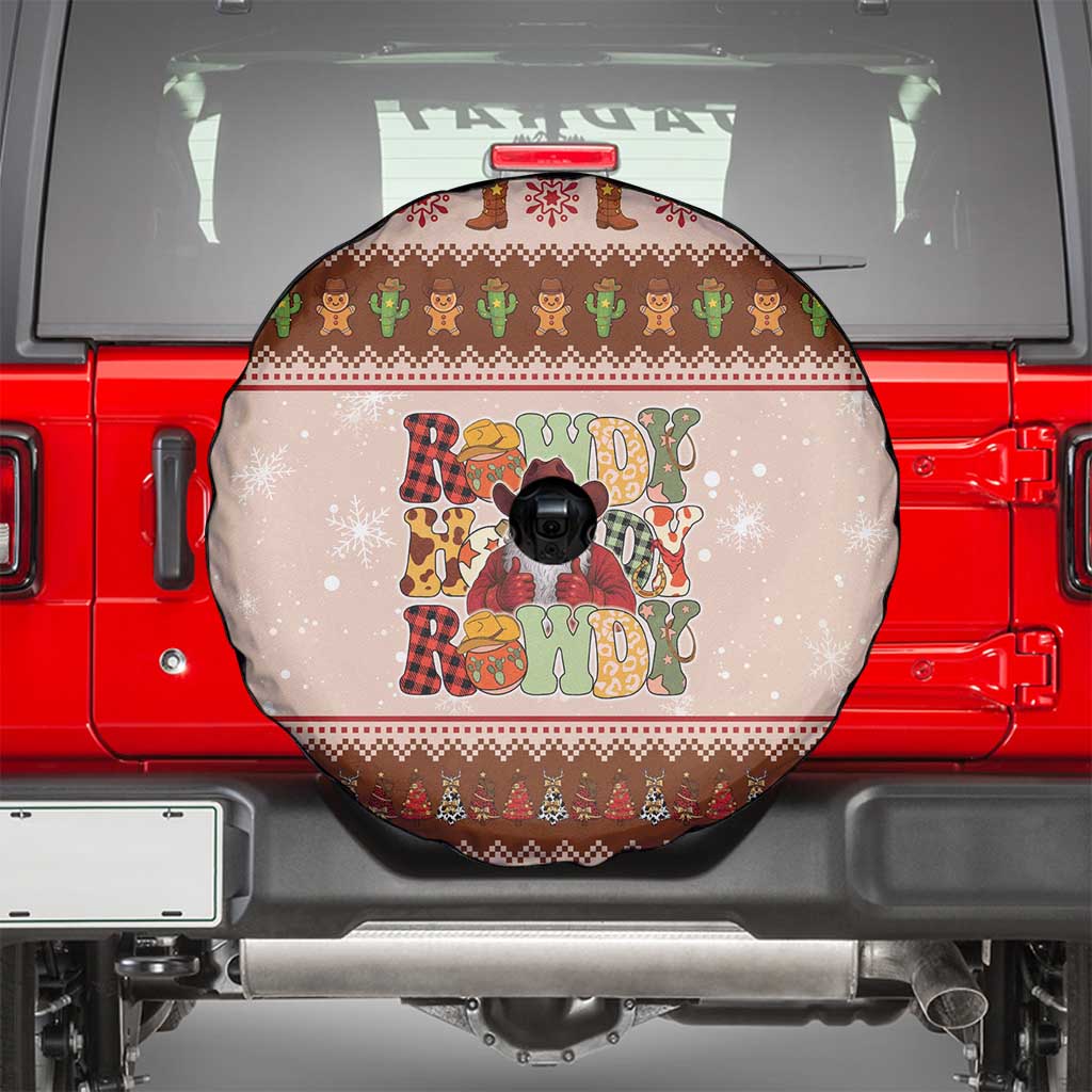 Howdy Christmas Spare Tire Cover Cowboy Santa Western Xmas - Wonder Print Shop