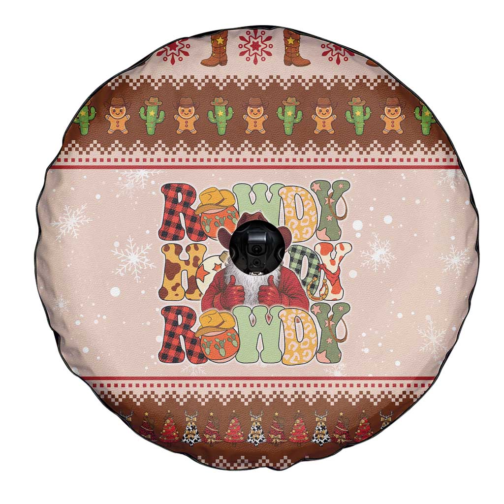 Howdy Christmas Spare Tire Cover Cowboy Santa Western Xmas - Wonder Print Shop