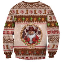 Howdy Christmas Sweatshirt Cowboy Santa Western Xmas - Wonder Print Shop